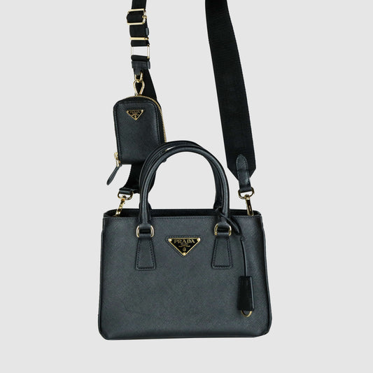 Mini Saffiano Galleria Strap Crossbody Tote Bag 1BA296