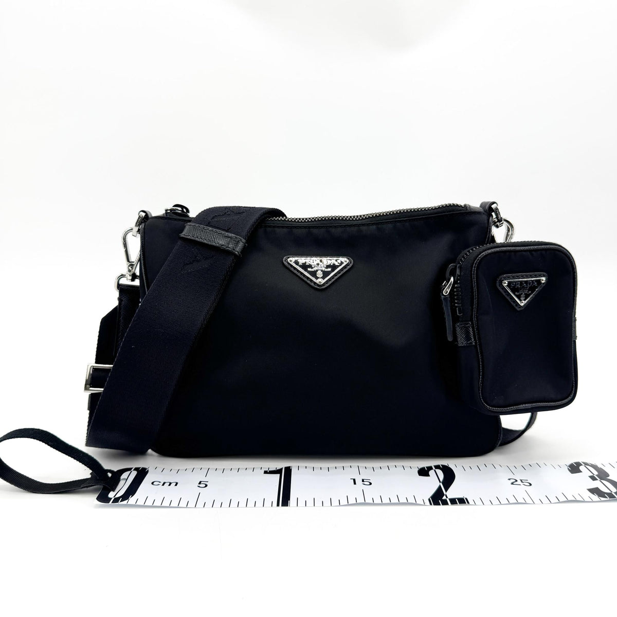 Prada Re-Nylon Saffiano Leather Shoulder Bag