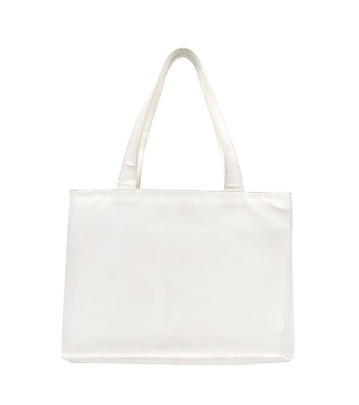 Chanel White Caviar Big CC Shoulder Bag