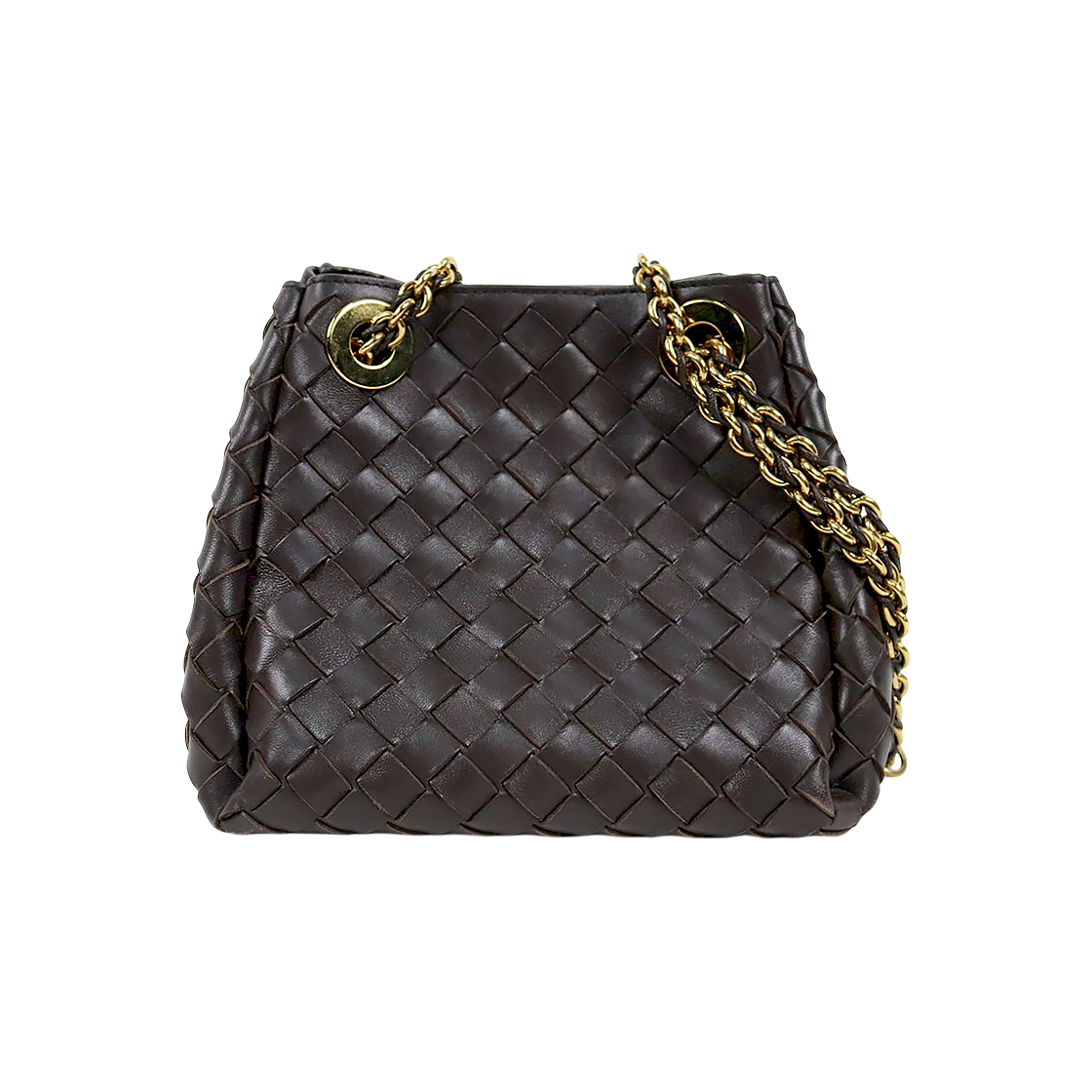 Bottega Veneta Small Brown Leather Parachute Shoulder Bag