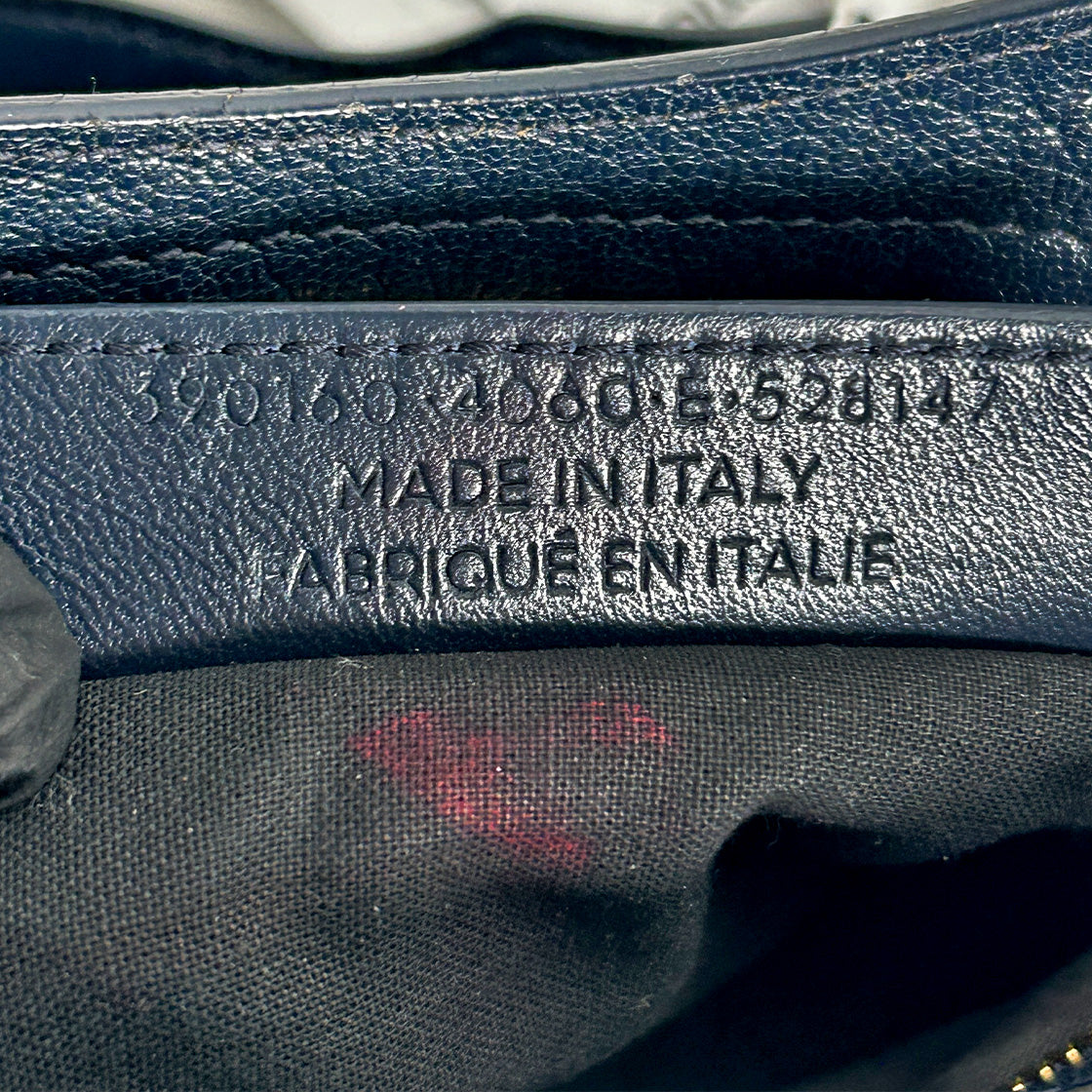 Balenciaga Navy Mini Edge Motor City Bag