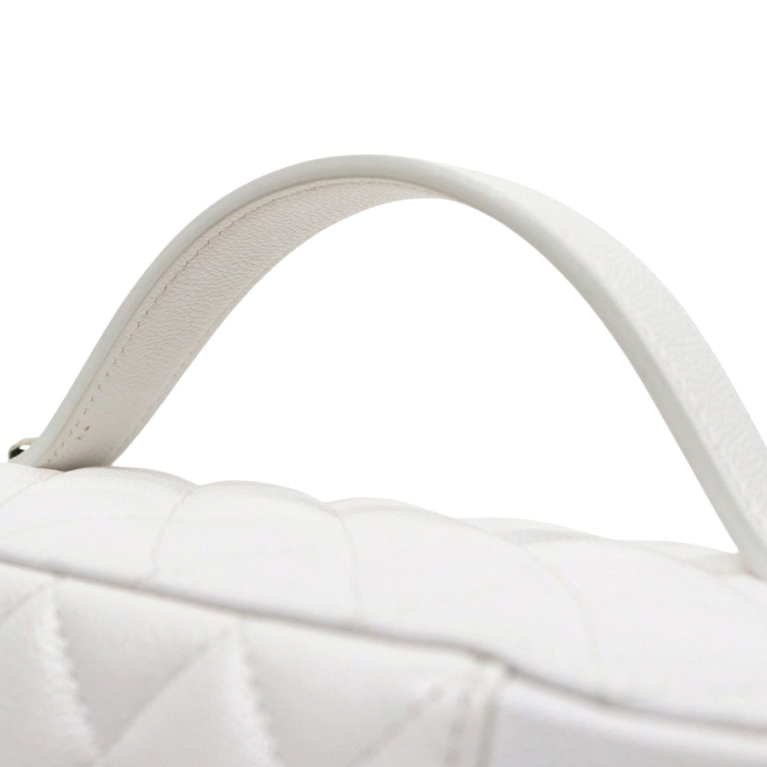 Chanel White Caviar Cosmetics Vanity Bag