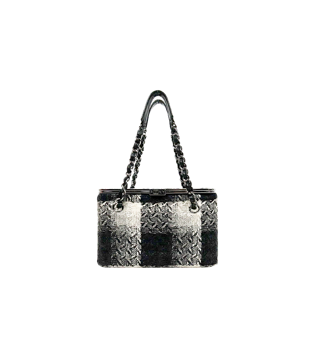 Chanel Tweed Checkerboard Vanity Bag