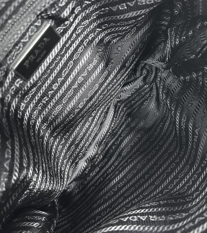 Prada Black Re-Nylon Messenger Crossbody Bag