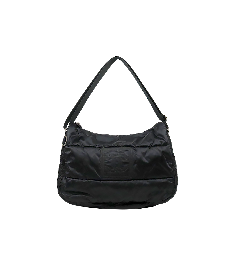 Chanel Black Nylon Sports Shoulder Bag