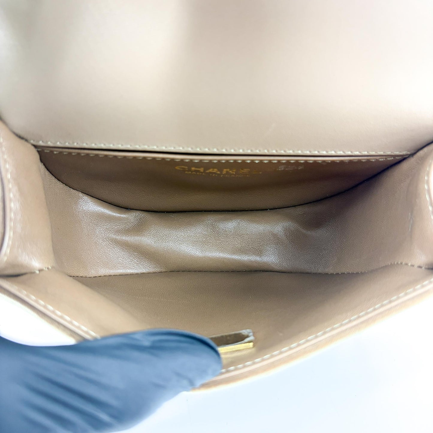 Chanel Boy Messenger Bag Velvet Brown Gold Hardware