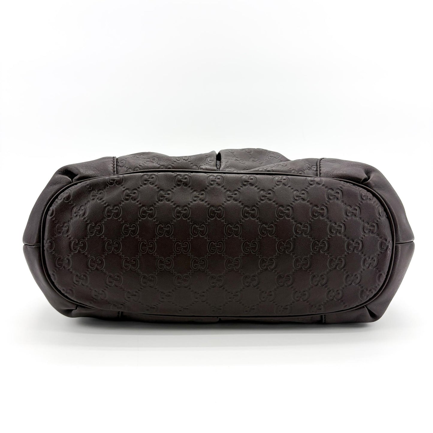 Gucci Guccissima Suki Medium Shoulder Tote Bag Dark Brown