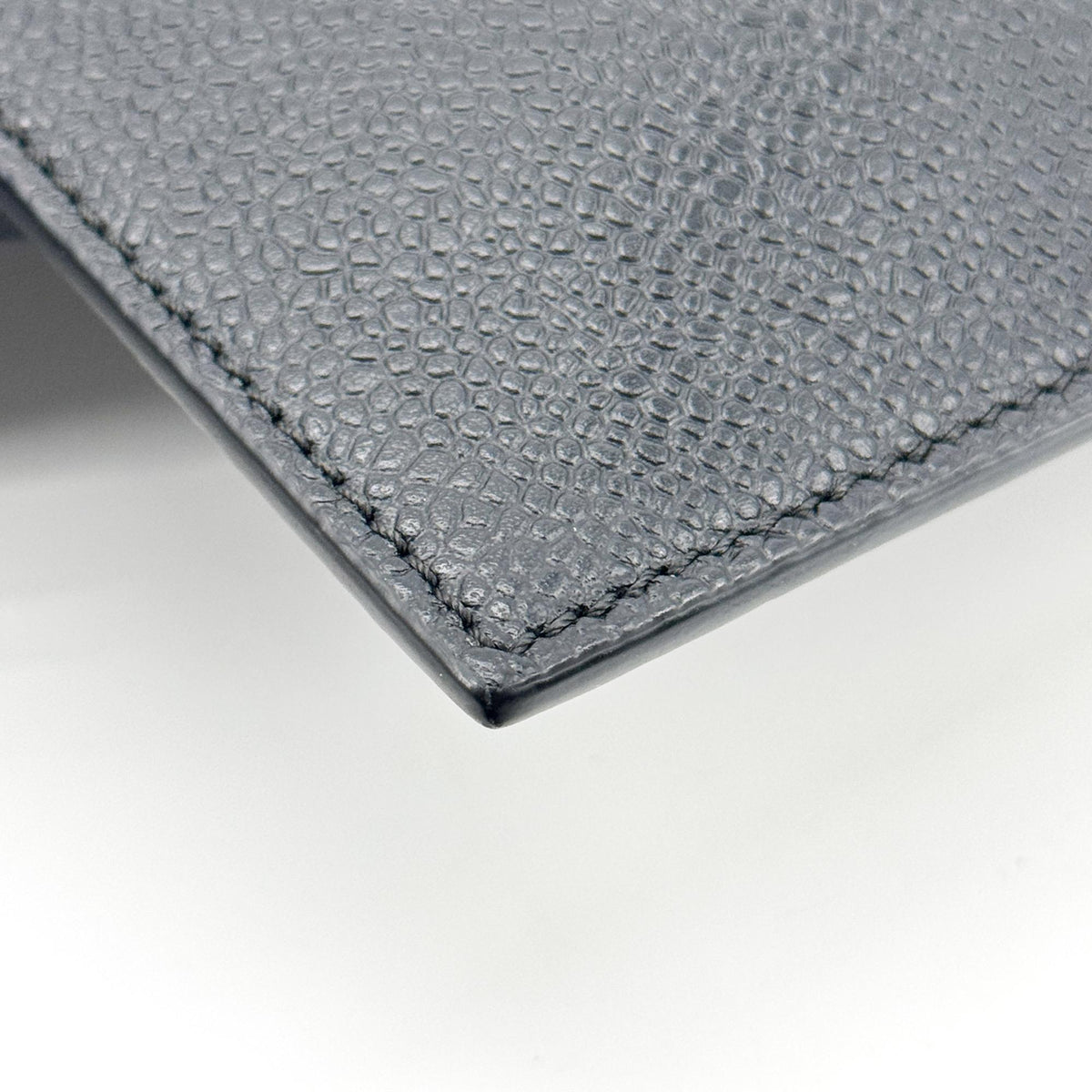 Thom Browne Pebble Grain Leather Medium Document Holder Navy