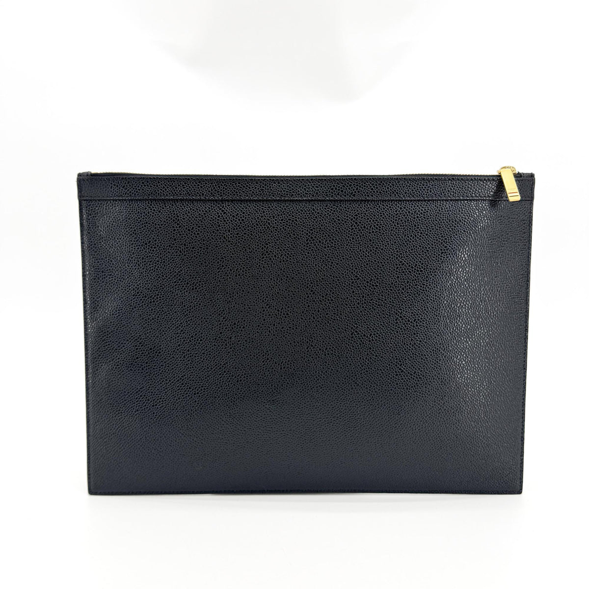 Thom Browne Pebble Grain Leather Medium Document Holder Navy