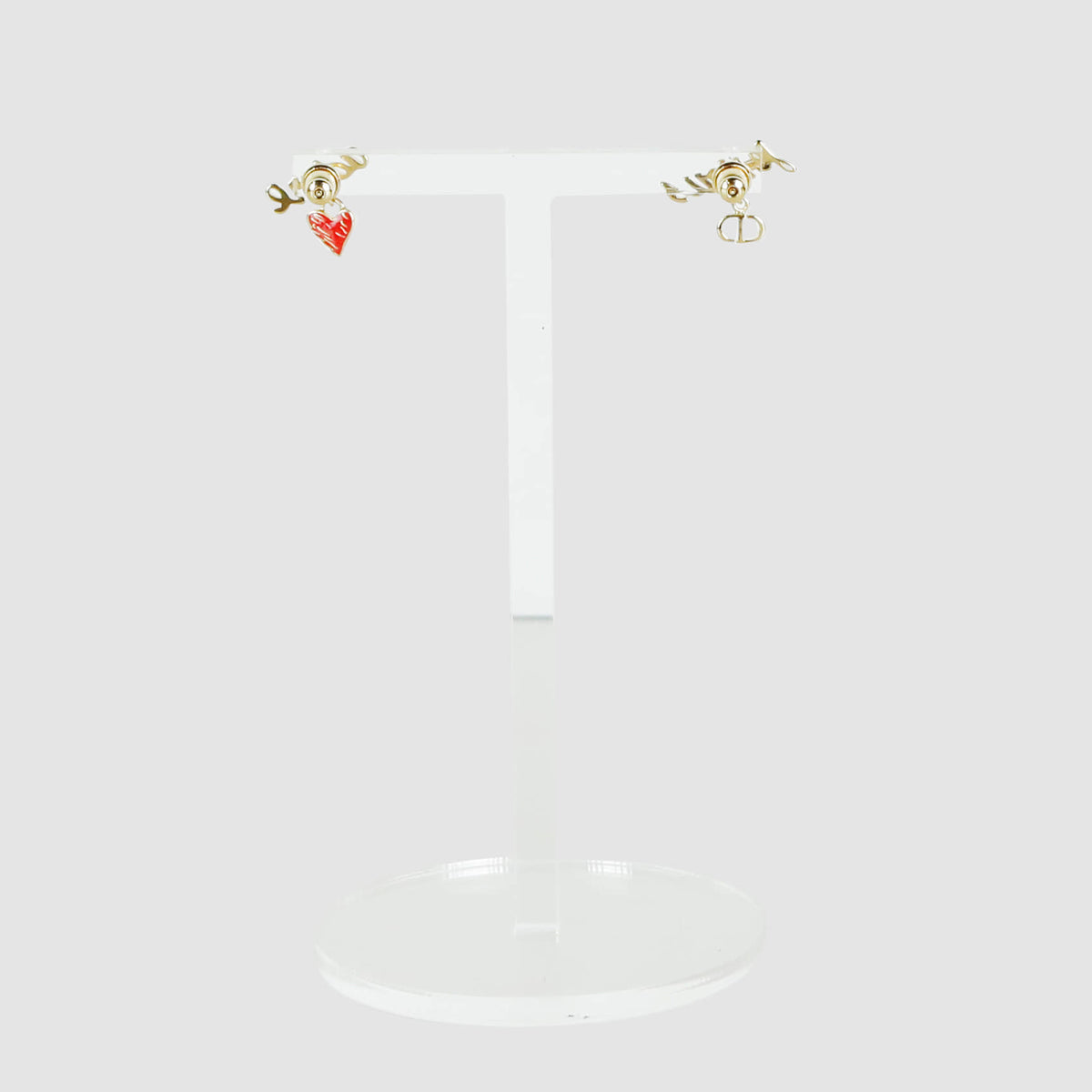 Lettering charm earrings