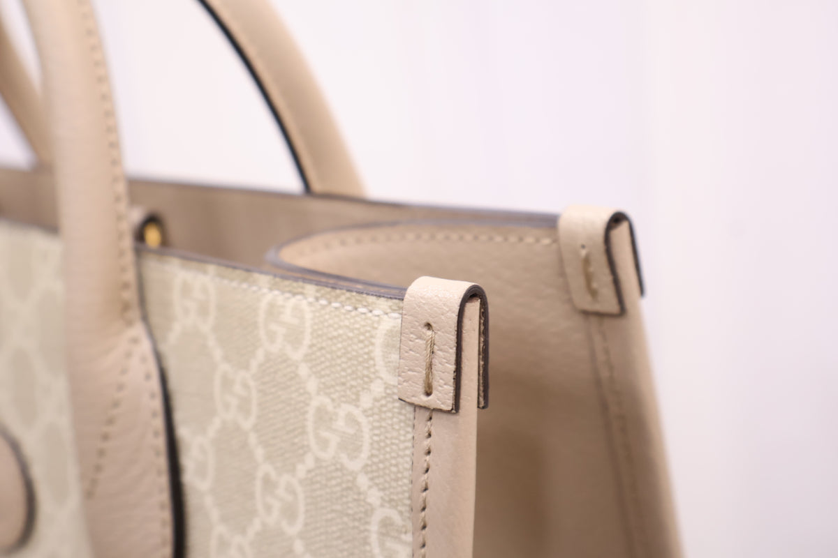 Interlocking GG Small Tote Shoulder Bag 659983