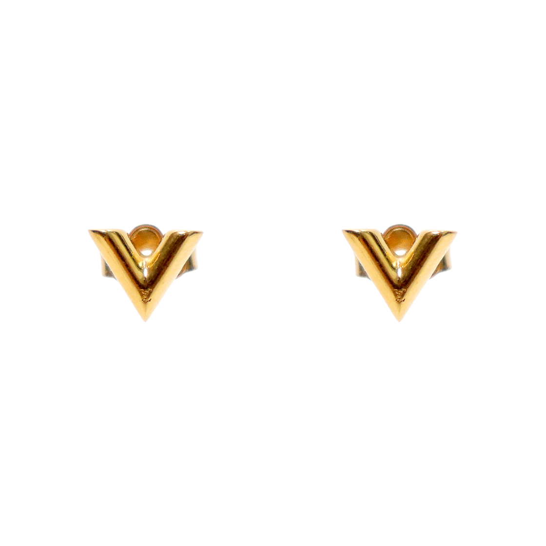 Louis Vuitton Essential V Gold Earrings