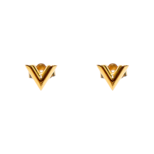 Louis Vuitton Essential V Gold Earrings