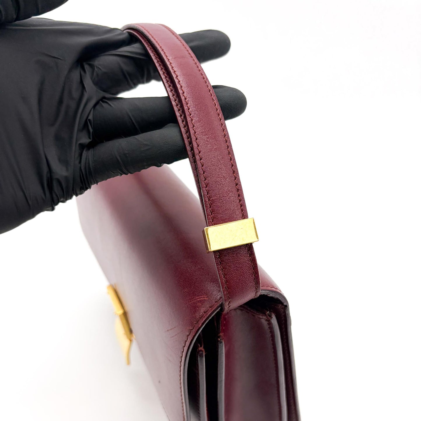 Celine Medium Classic Box Bag Burgundy