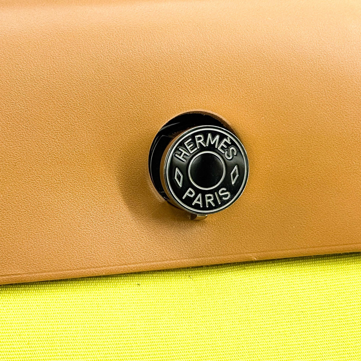 Hermès Herbag Zip 31 Lime Brown D Engraving