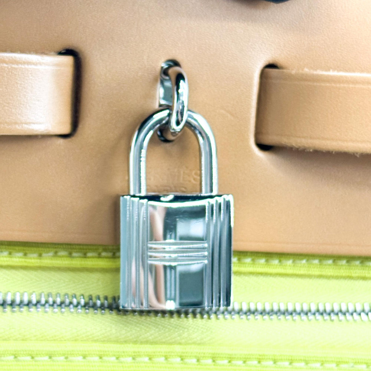 Hermès Herbag Zip 31 Lime Brown D Engraving