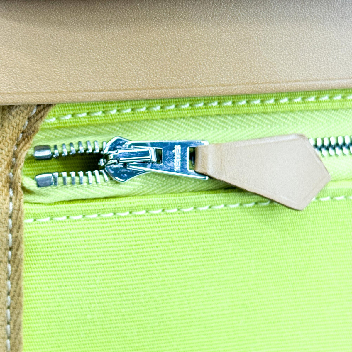 Hermès Herbag Zip 31 Lime Brown D Engraving