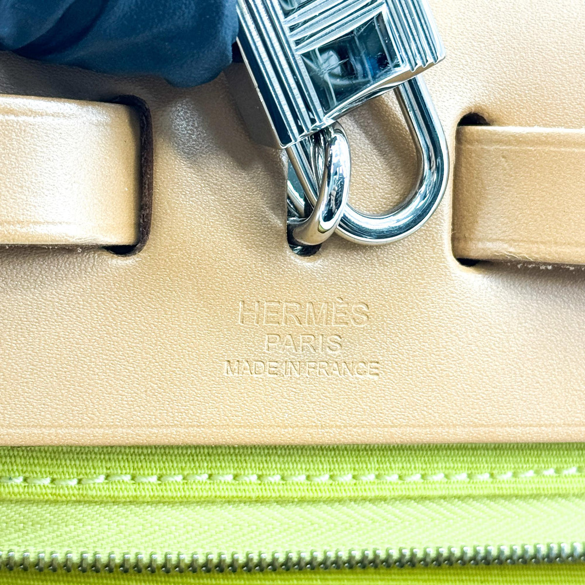 Hermès Herbag Zip 31 Lime Brown D Engraving