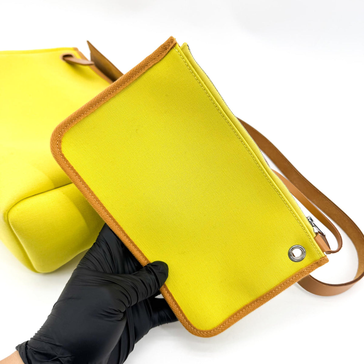Hermès Herbag Zip 31 Lime Brown D Engraving