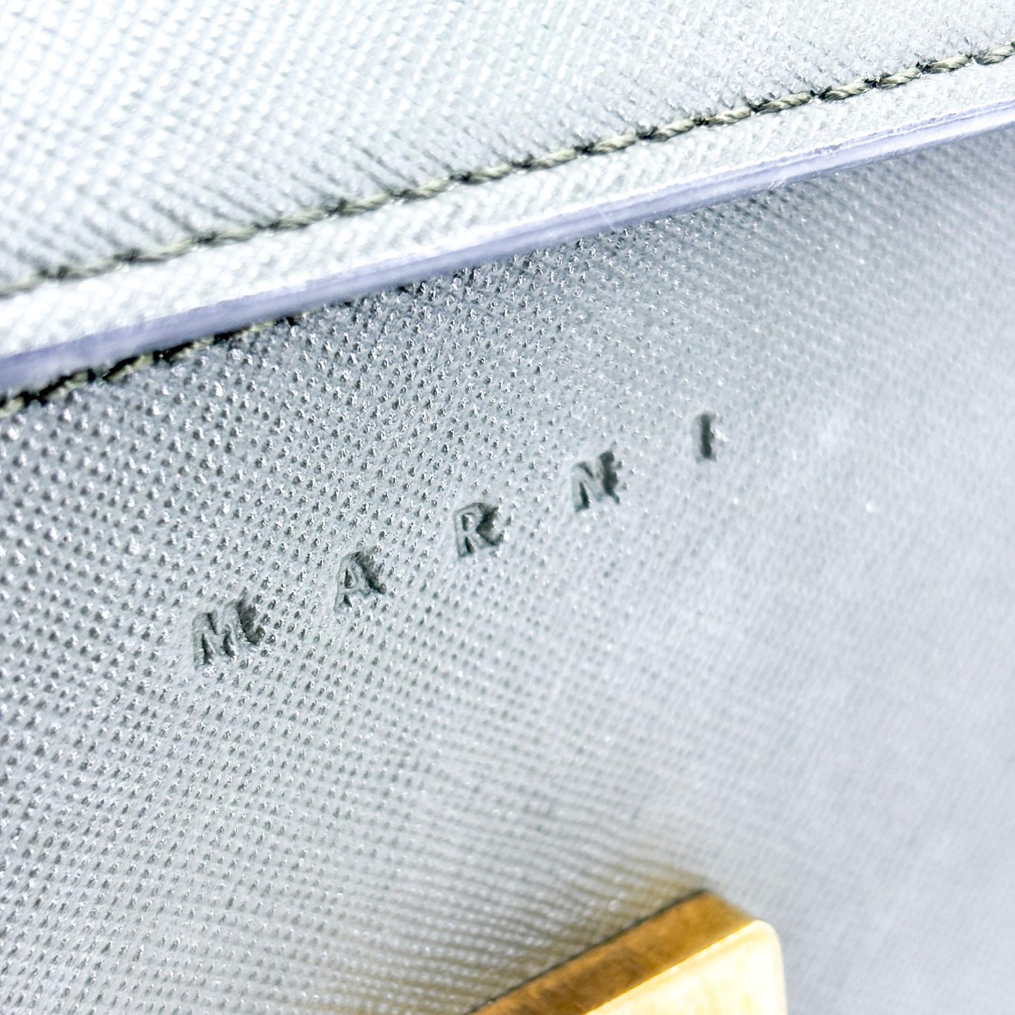 Marni Saffiano Trunk Bag Medium Deep Green
