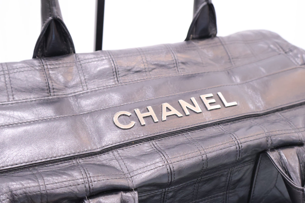 LAX Chocolate Bar Quilted Shopping Tote Bag