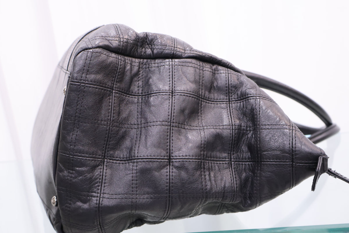LAX Chocolate Bar Quilted Shopping Tote Bag