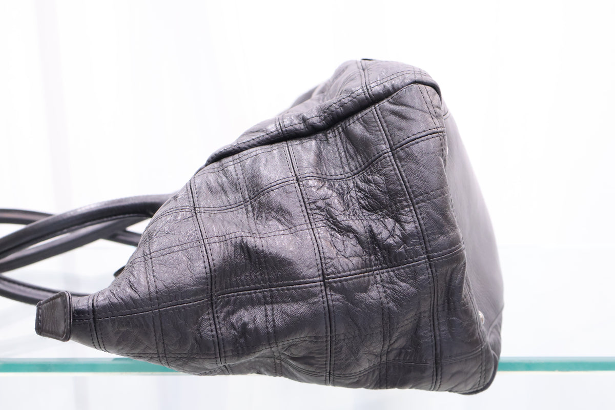 LAX Chocolate Bar Quilted Shopping Tote Bag