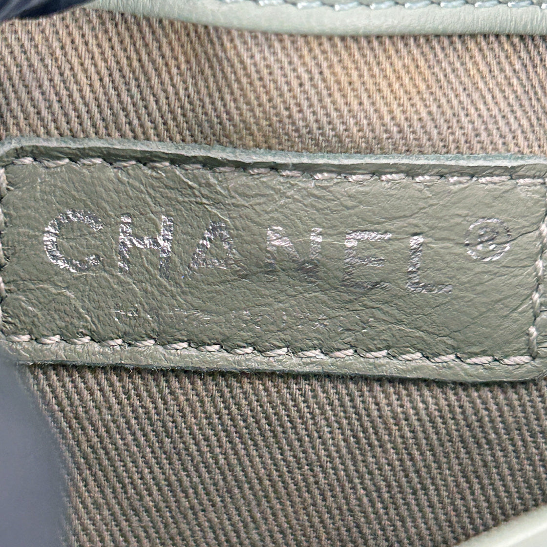 Chanel Mint Quilted CC Back Pocket Chain Shoulder Bag