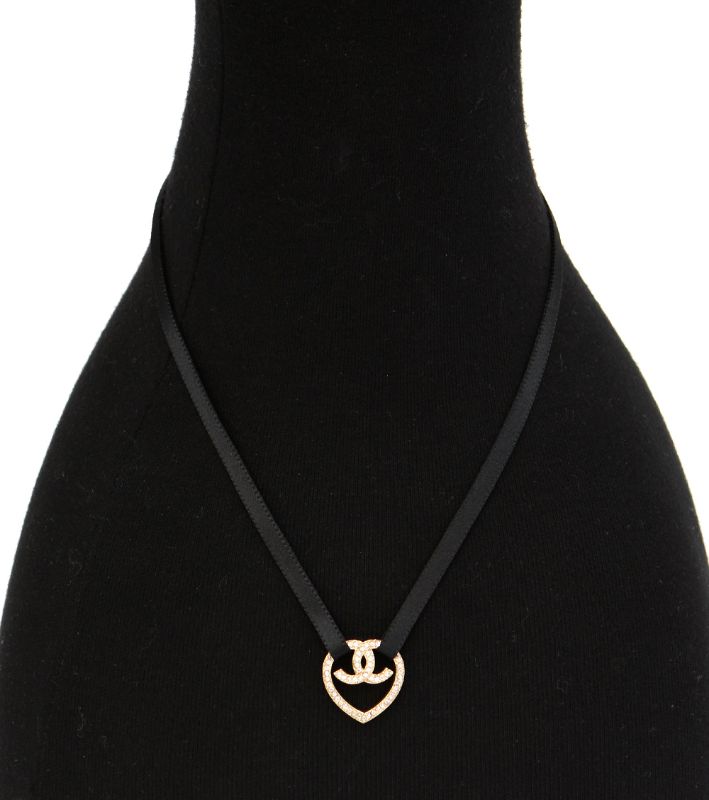 Chanel Cubic Heart CC Necklace