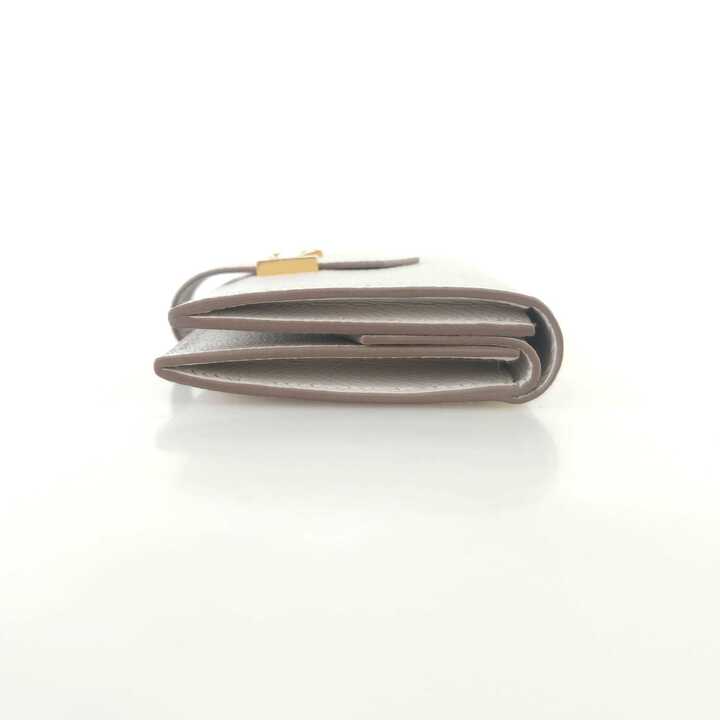 Mini Epsom Beane Wallet (White) B Engraving