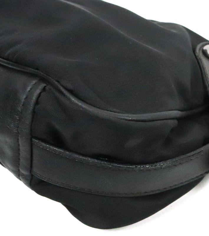 Prada Black Nylon Hobo Shoulder Bag