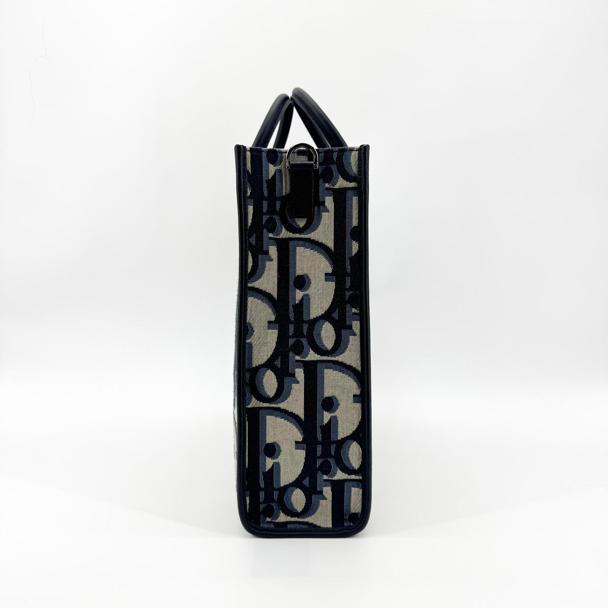 Sac Cabas Vertical Dior Oblique Jacquard Bleu Marine