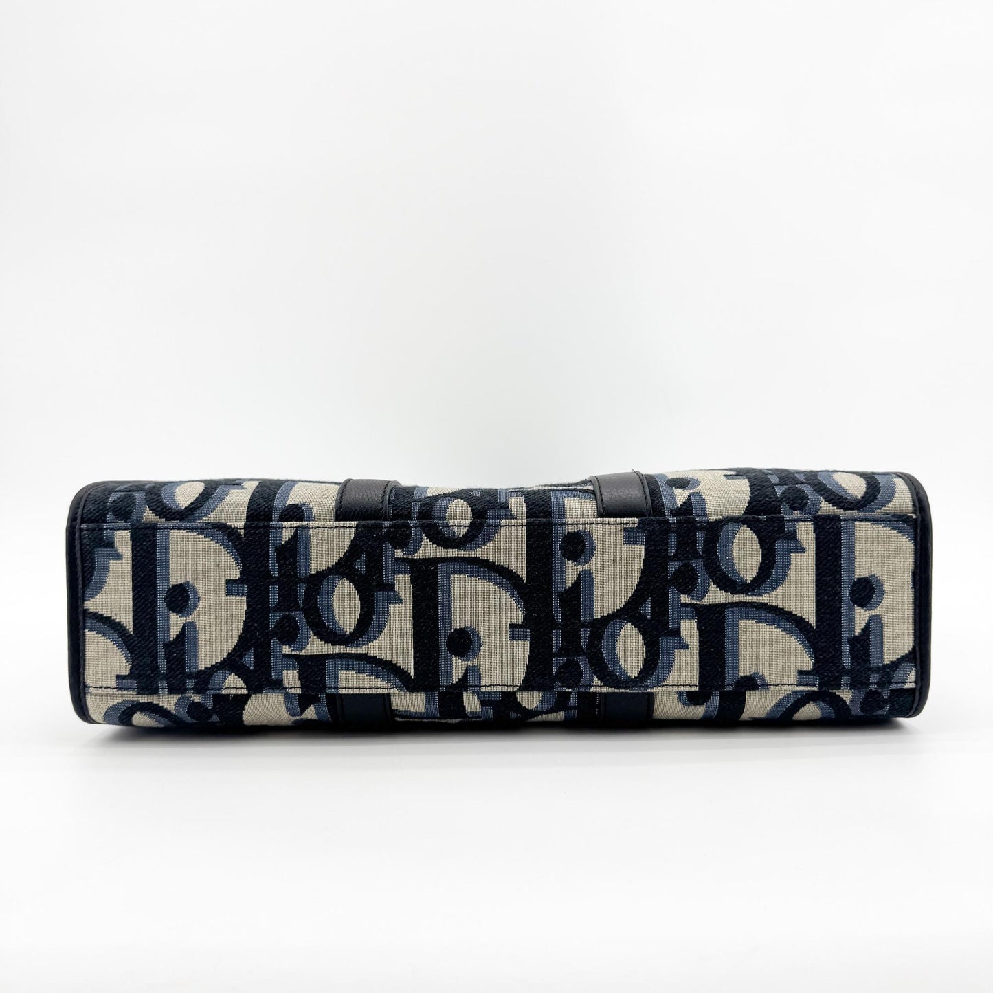 Sac Cabas Vertical Dior Oblique Jacquard Bleu Marine