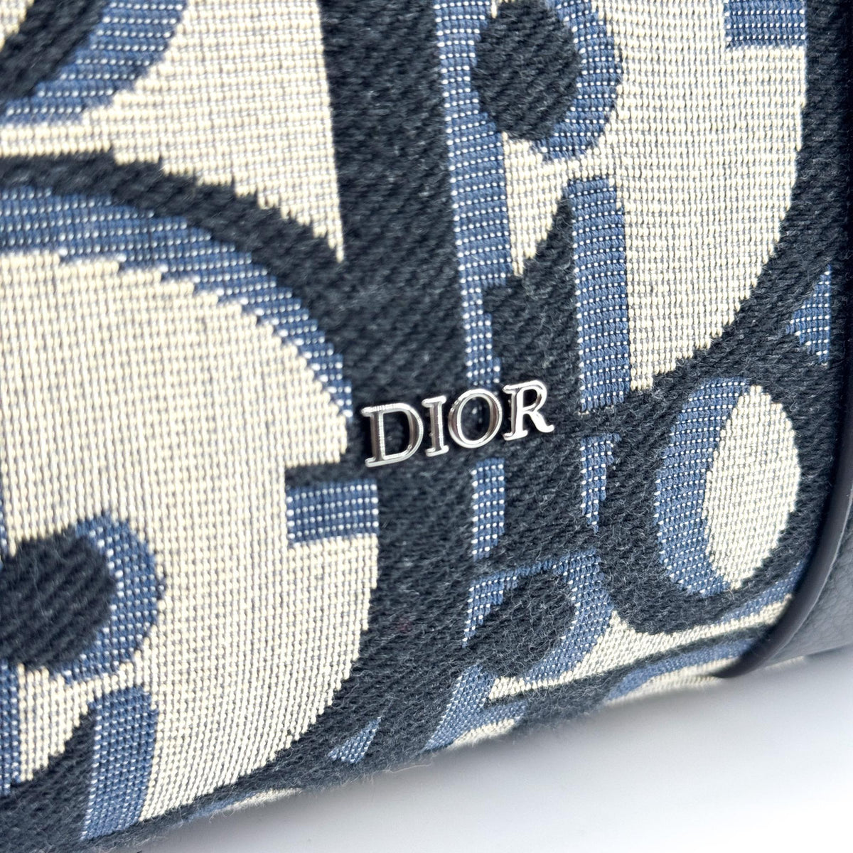 Sac Cabas Vertical Dior Oblique Jacquard Bleu Marine
