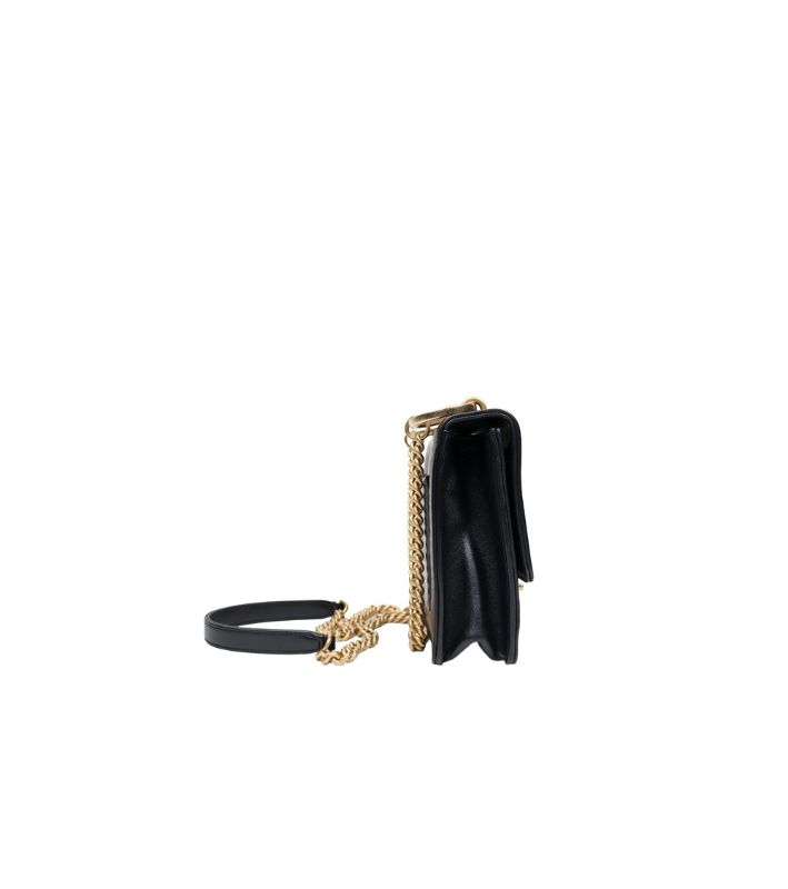 Chanel Black CC Embossed Chain Shoulder Bag