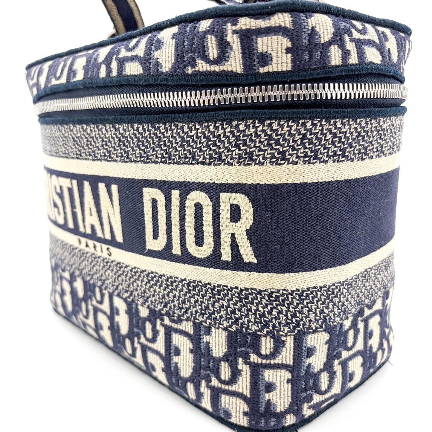 Dior Small Dior Travel Vanity Case Blue Oblique