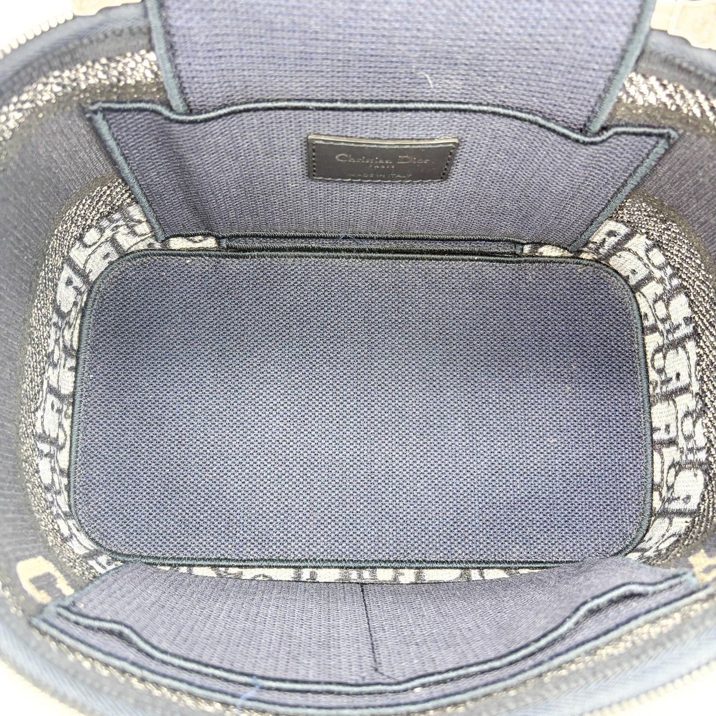 Dior Small Dior Travel Vanity Case Blue Oblique