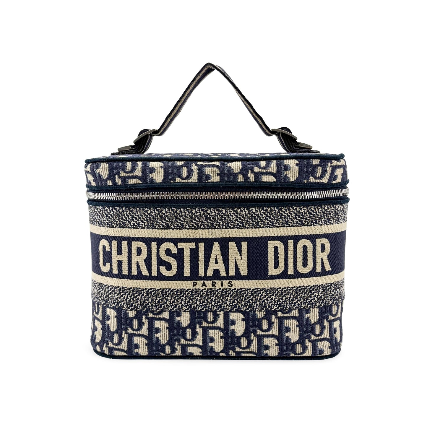 Dior Small Dior Travel Vanity Case Blue Oblique