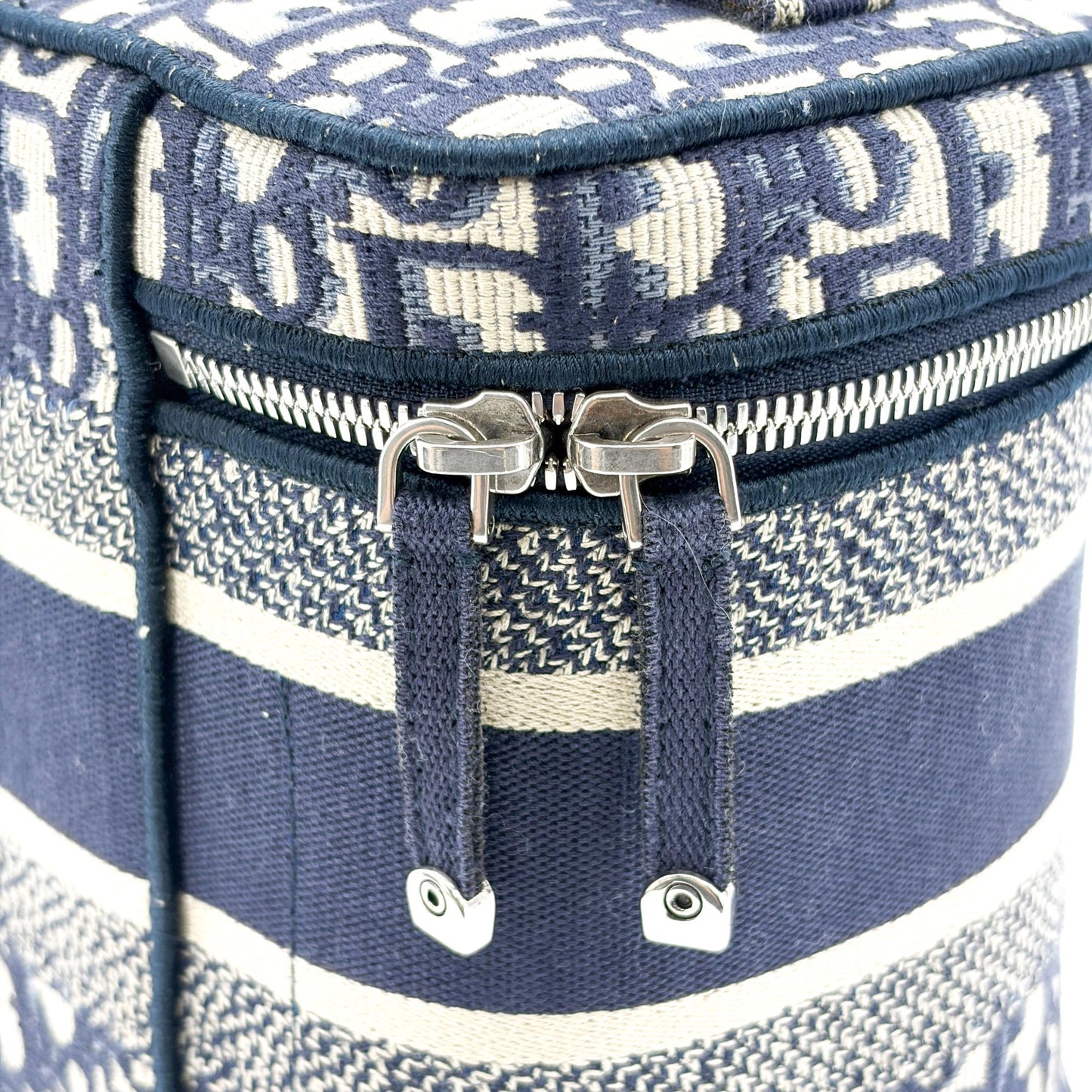 Dior Small Dior Travel Vanity Case Blue Oblique