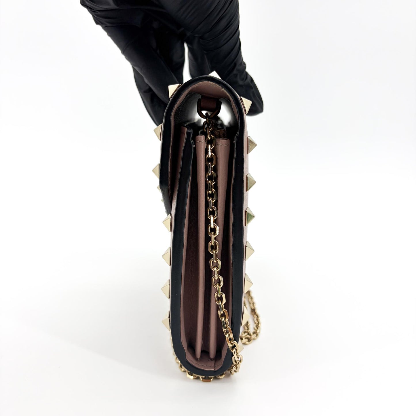 Valentino Garavani Rockstud Small Crossbody Bag Poudre
