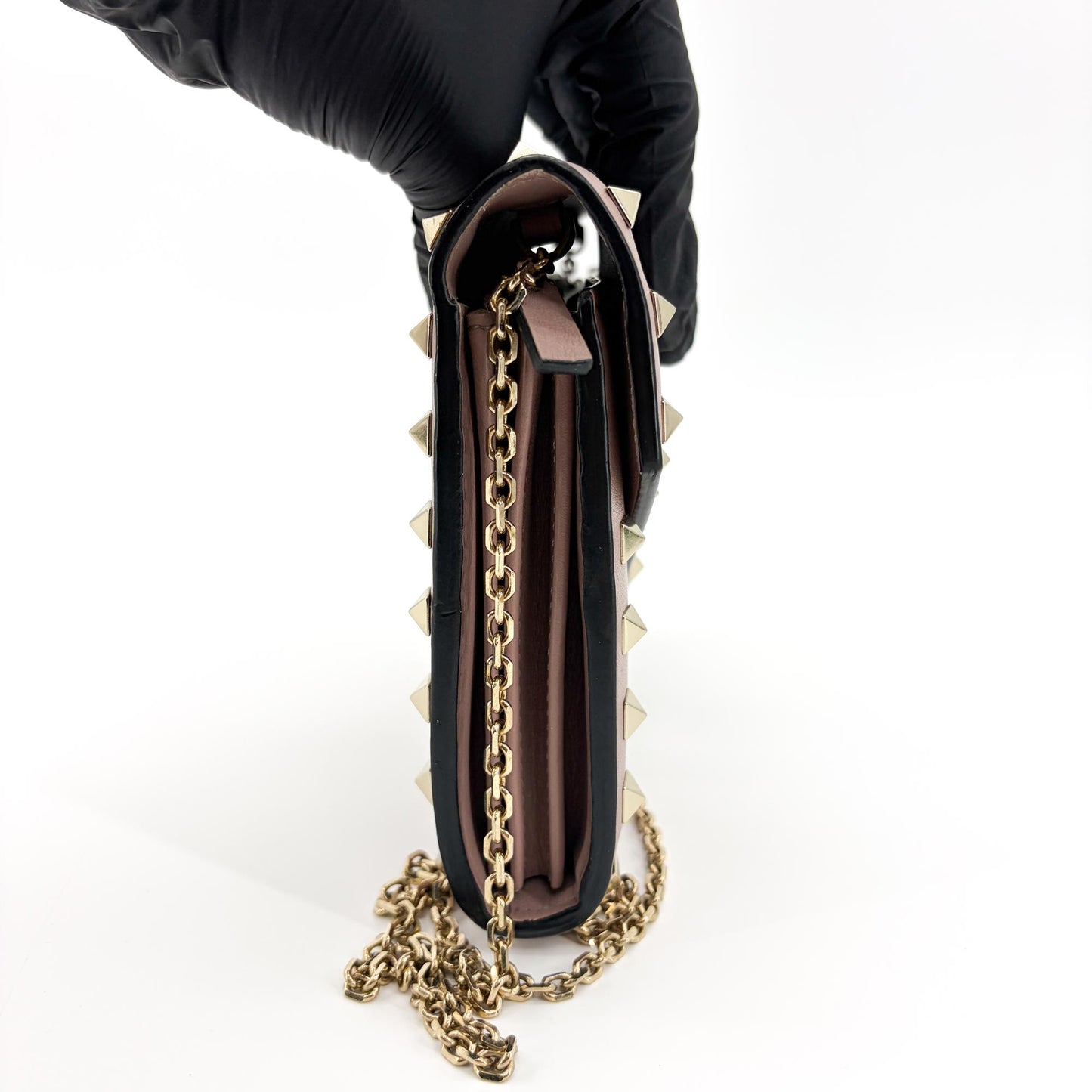Valentino Garavani Rockstud Small Crossbody Bag Poudre