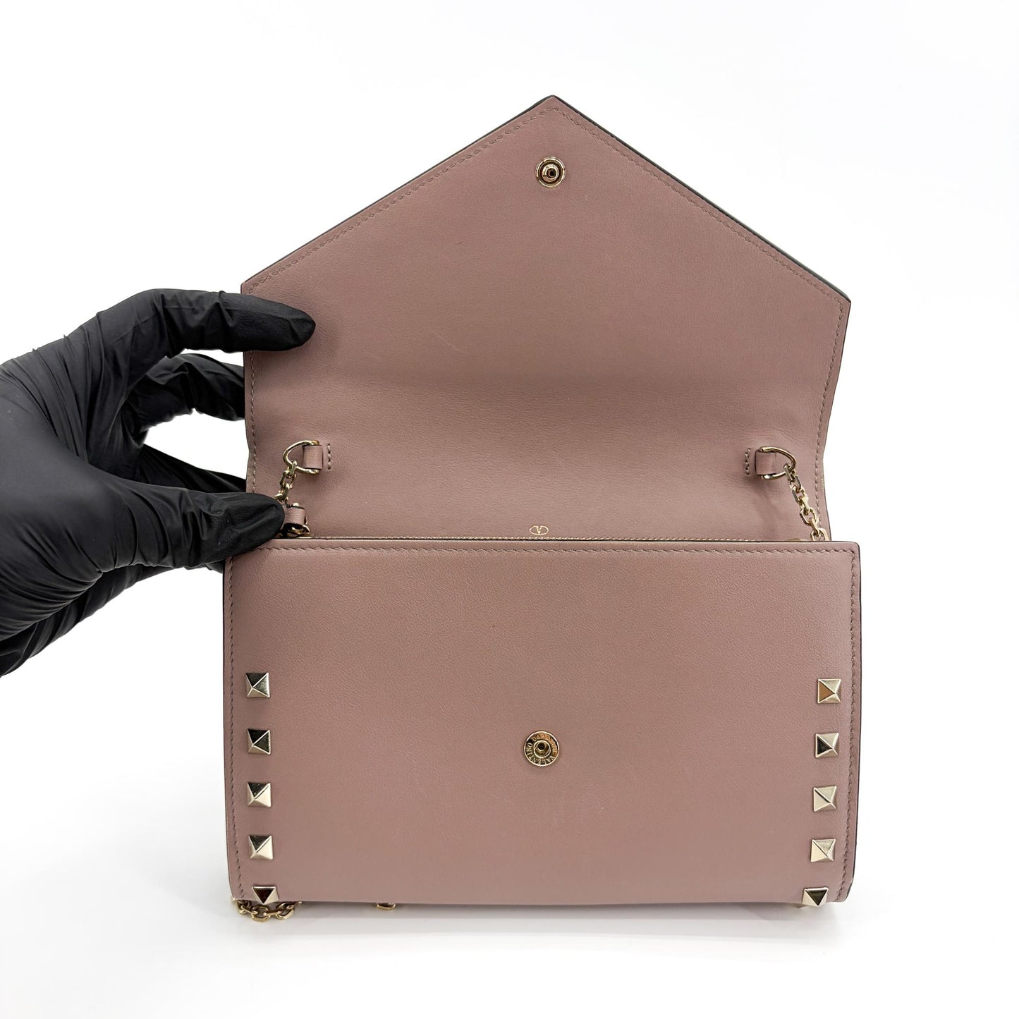 Valentino Garavani Rockstud Small Crossbody Bag Poudre