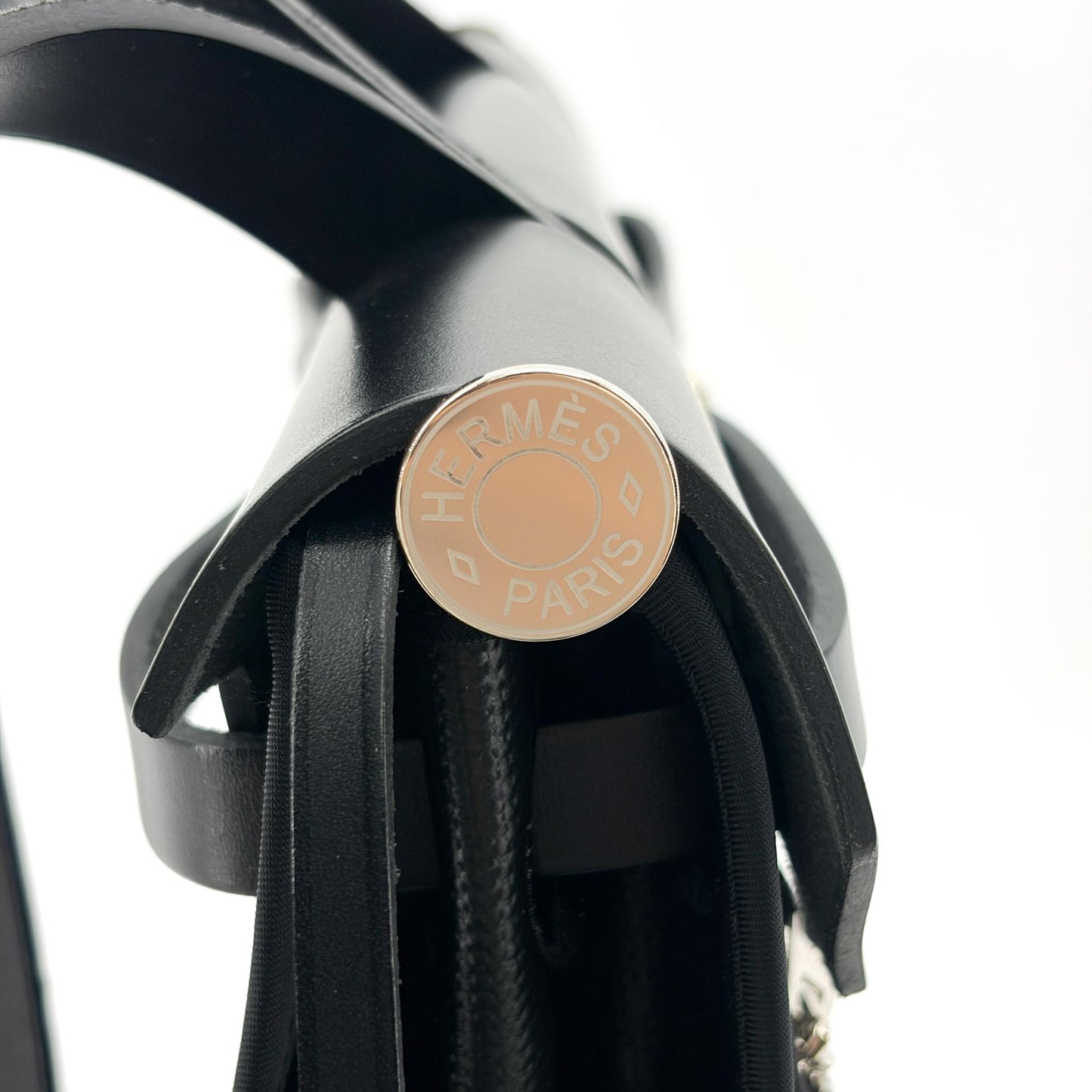 Hermès Herbag Zip 31 Black Ecrou Silver Hardware