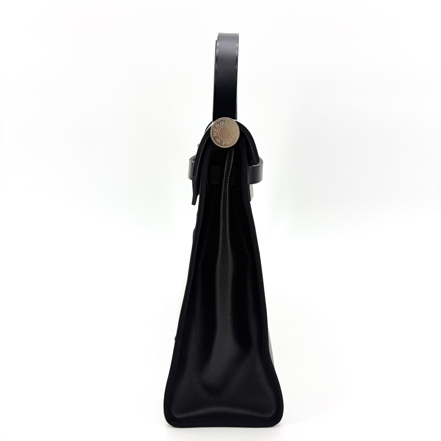 Hermès Herbag Zip 31 Black Ecrou Silver Hardware