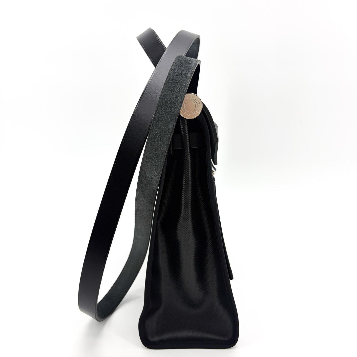 Hermès Herbag Zip 31 Black Ecrou Silver Hardware