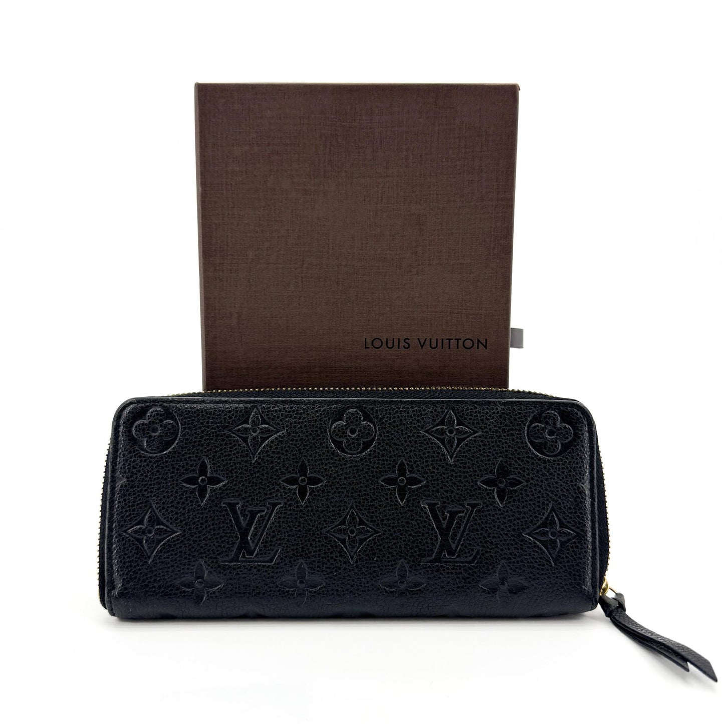 Louis Vuitton Monogram Empreinte Zippy Wallet Black