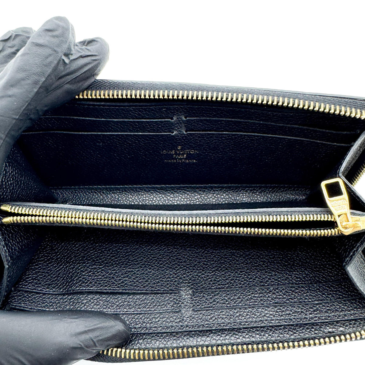 Louis Vuitton Monogram Empreinte Zippy Wallet Black