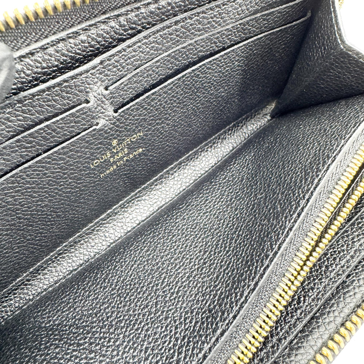 Louis Vuitton Monogram Empreinte Zippy Wallet Black
