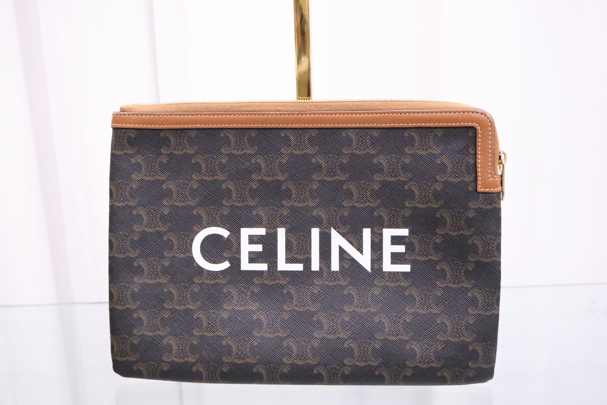 Triomphe Canvas Small Pouch Clutch 10D672BZQ.04LU