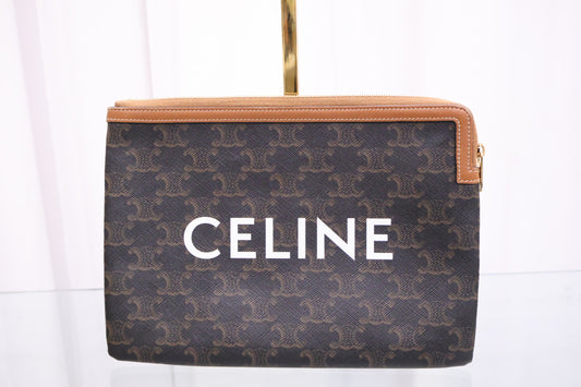 Triomphe Canvas Small Pouch Clutch 10D672BZQ.04LU